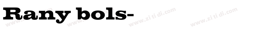 Rany bols字体转换